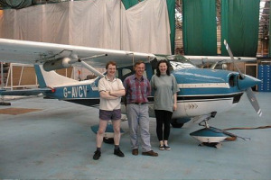 The Manchester PUMA team pictured with the Cessna aircraft